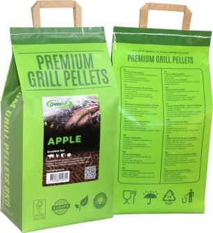 Wood pellet grill 6mm / Apple 8 kg paper bag